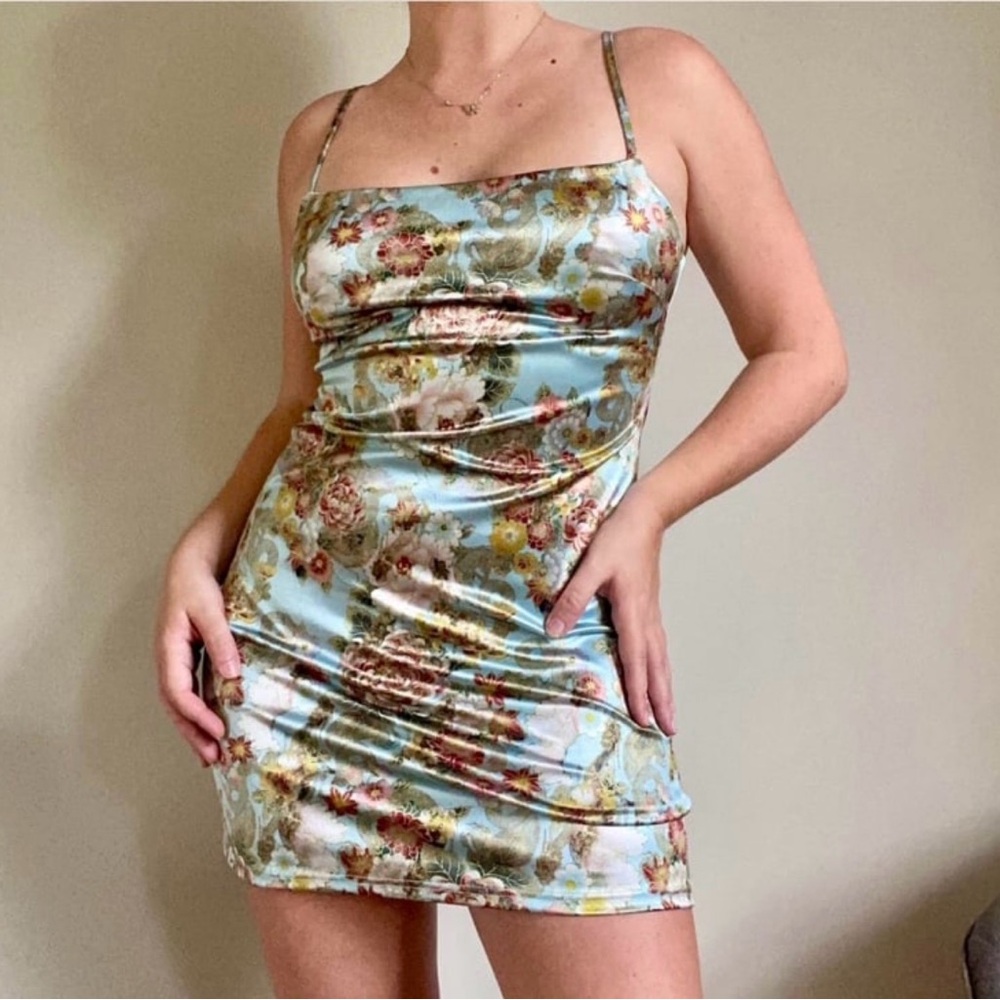UO Sateen Bodycon Dress